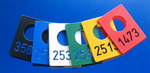 Farbauswahl für nummerierte Garderobenmarken